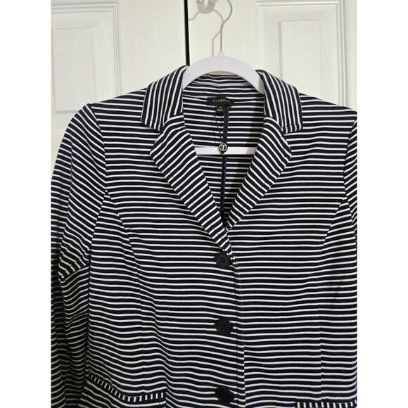Talbots medium women's  striped buttoned blazer - Picture 4 of 9